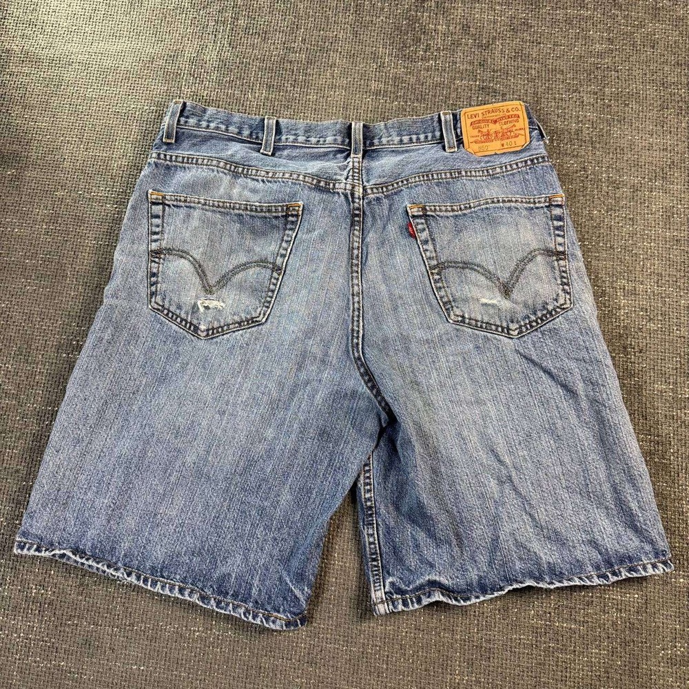Levis 550 Relaxed Fit Denim Shorts Mens 38 Light Wash Blue Baggy Jorts 90s